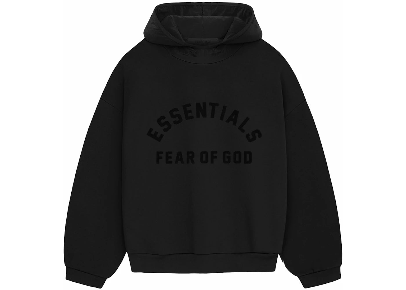 Fear Of God Essentials SS24 Nylon Fleece Hoodie - Jet Black