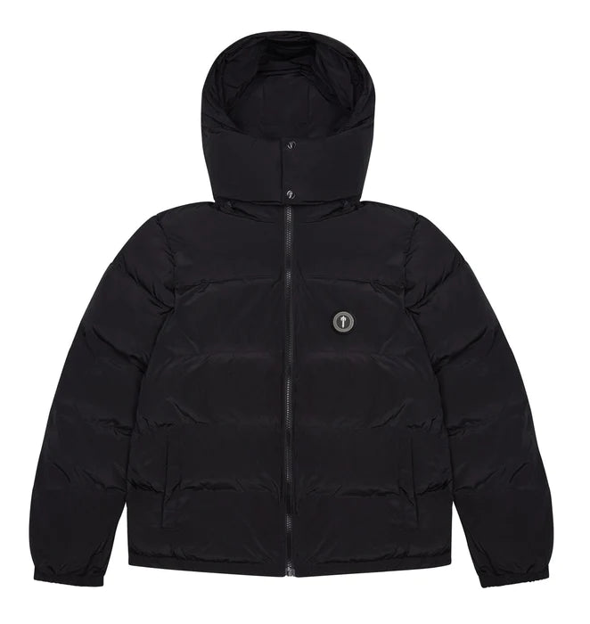 Trapstar Irongate Hooded Puffer Jacket Detachable Hood Black